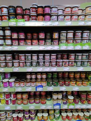 Bread spreads at Alnatura in Aschheim