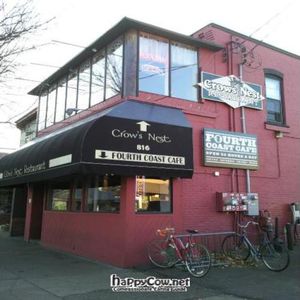 There is a coffee shop on the main level.  Crow's Nest restaurant is at the top of the stairs. at Crow's Nest in Kalamazoo