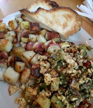 Vegan Queen Anne's Revenge Scramble  at Crow's Nest in Kalamazoo