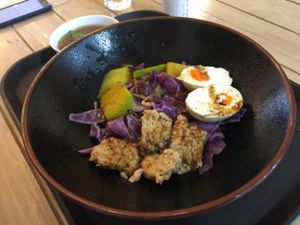 Vegan eggs  at Healthy Farm - Tran Hung Dao District 1 in Ho Chi Minh City