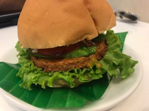 veggie burger at Healthy Farm - Tran Hung Dao District 1 in Ho Chi Minh City