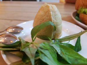 Vegan egg at Healthy Farm - Tran Hung Dao District 1 in Ho Chi Minh City