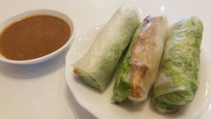 spring rolls at Healthy Farm - Tran Hung Dao District 1 in Ho Chi Minh City