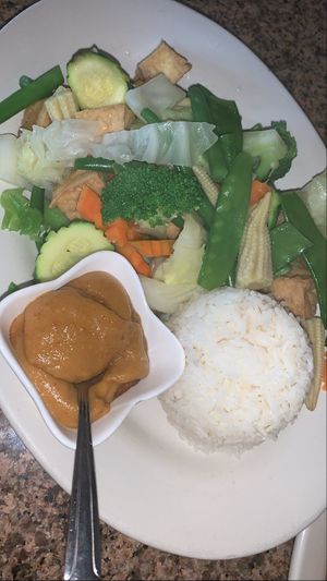 Vegetable Rama  at The Thai Place in Sturbridge