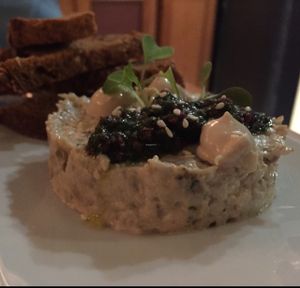 smoky aubergine dip  at El Maderal in Barcelona