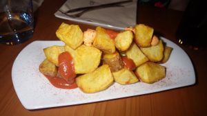 Patatas bravas at El Maderal in Barcelona