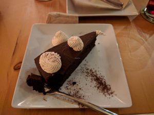 Delicious chocolate tart/cake at El Maderal in Barcelona