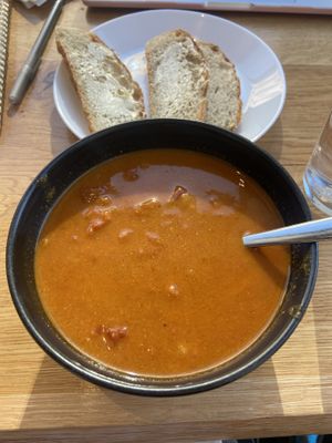 Tomato chickpea soup  at Cafe & Bakery Mimosa in Tampere
