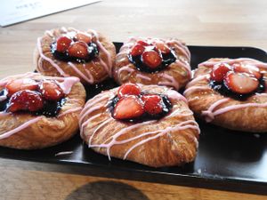Vegan strawberry danish at Cafe & Bakery Mimosa in Tampere
