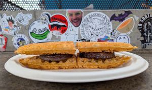 Vegan Maple at Smaaken Waffle Sandwiches - Food Truck in Portland