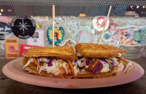 Blue Buffalo at Smaaken Waffle Sandwiches - Food Truck in Portland