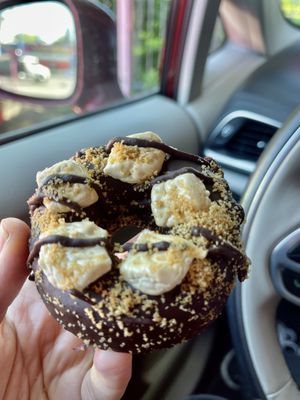 S’mores donut - vegan and delicious  at Gluten Free Gem in Portland