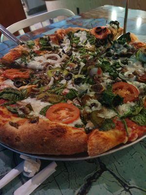 Vegan pizza at Mellow Mushroom in Sanford