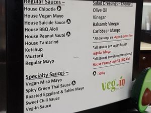 sauces at Veg-In YYC Re-Planted in Calgary