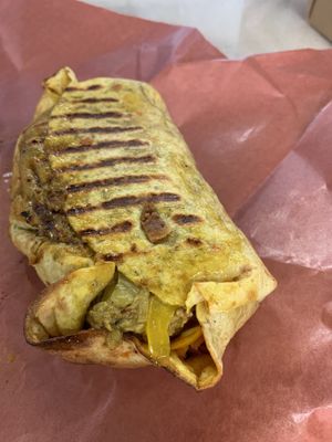 Jackfruit and chorizo wrap at Veg-In YYC Re-Planted in Calgary