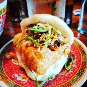 Crispy tofu bao bun. at Ace Eat Serve in Denver