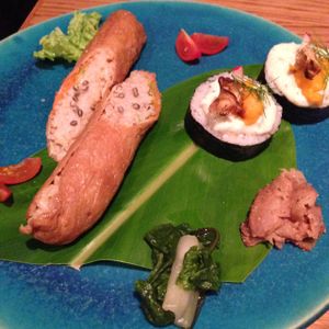 sushi at Ukishima Garden in Kyoto