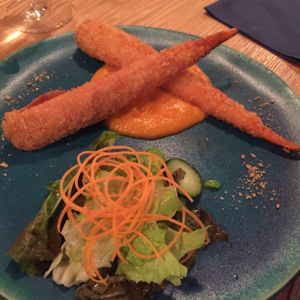 deep fried carrots  at Ukishima Garden in Kyoto