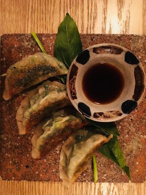 Gyoza 900yen at Ukishima Garden in Kyoto