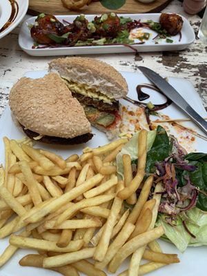 Best Burger and chips at Voltaire in Bangor