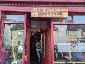 Outside of the restaurant. at Voltaire in Bangor