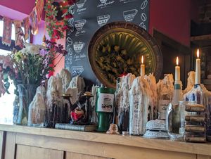 Inside. Loved the candles. at Voltaire in Bangor