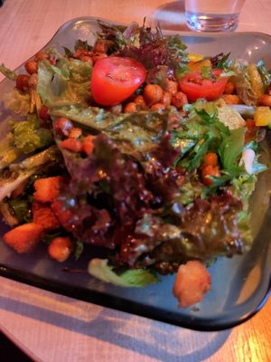 Chickpea salad at Voltaire in Bangor