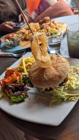 The Big Bada Boom Burger at Voltaire in Bangor