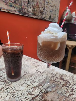 Coke and Espresso Martini Float at Voltaire in Bangor