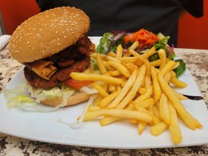 The Naughty Ninja Burger at Voltaire in Bangor