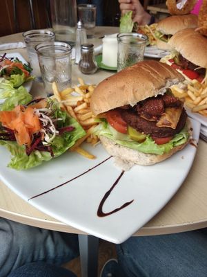 Ninja burger at Voltaire in Bangor