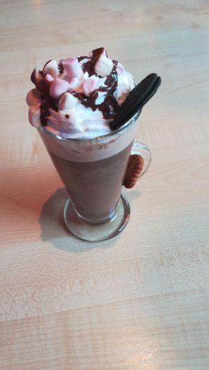 Hot chocolate with all the trimmings at Voltaire in Bangor