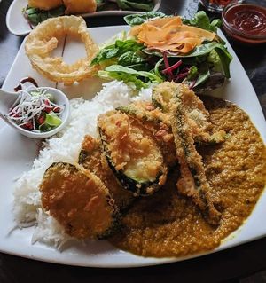 Katsu curry at Voltaire in Bangor