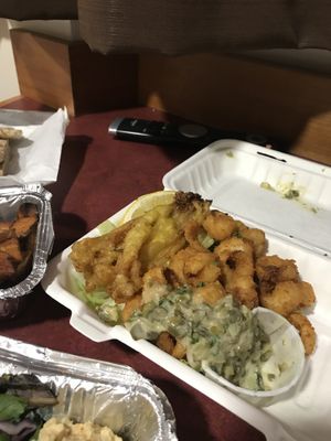 Vegan Calamari & Banana Blossom at Voltaire in Bangor