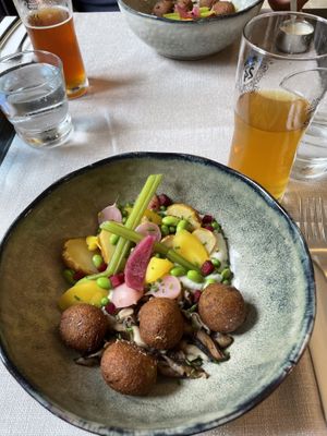 Main dish  at La Couleuvrine in Sarlat-la-caneda