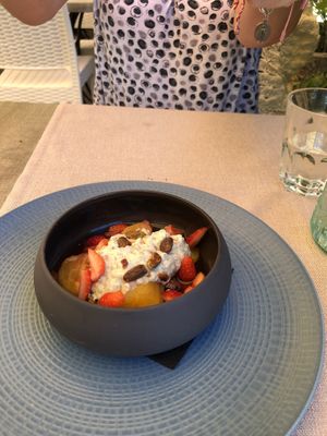 3rd: amazing fruit dessert! at La Couleuvrine in Sarlat-la-caneda