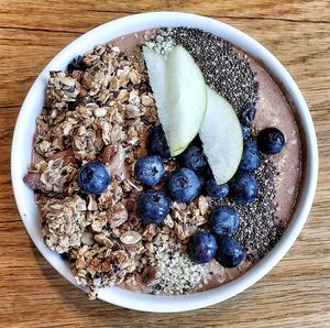 Almond Chocolate Smoothie Bowl at Kupfert & Kim - Spadina in Toronto