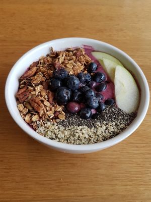 Delicious blue smoothie bowl  at Kupfert & Kim - Spadina in Toronto