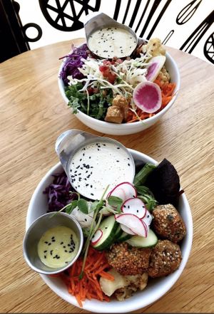 Falafel Salad at Kupfert & Kim - Spadina in Toronto