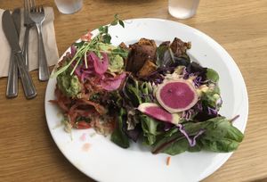 Burger of the day at Kupfert & Kim - Spadina in Toronto
