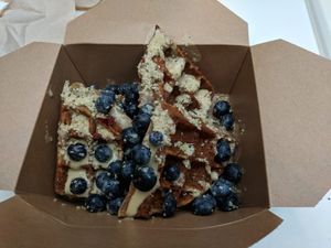 Breakfast pancakes at Kupfert & Kim - Waterpark Place in Toronto