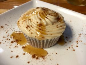 French toast cupcake.  at Paisley Vegan Kitchen in Cocoa