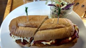 chicken parmesan sub and avocado slaw  at Paisley Vegan Kitchen in Cocoa