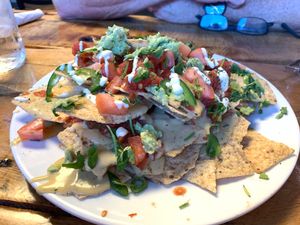 Nachos half size at Paisley Vegan Kitchen in Cocoa