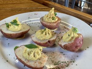 Deviled Potatoes  at Paisley Vegan Kitchen in Cocoa