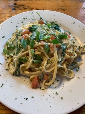 Linguini alfredo was incredible  at Paisley Vegan Kitchen in Cocoa
