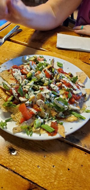 Nacho appetizer is still huge even as a half order. Delicious! at Paisley Vegan Kitchen in Cocoa