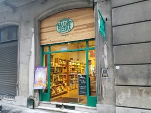 outside at Living Food in Montevideo