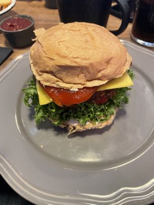 Burger mit Süsskartoffel Patty   at Halifax Burgers - Larsbjornsstaede in Copenhagen