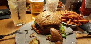 vegan Berlin burger at Halifax Burgers - Larsbjornsstaede in Copenhagen